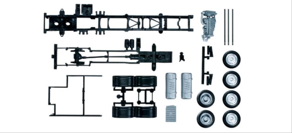 Herpa - 083669 - Mercedes-Benz - Actros 2011 3-axial Chassis Truck - 7.45 M - 2 Pieces