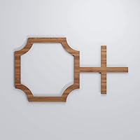 Vista 38 de 19 7/8"W X 11 3/8"H pequeños Bradley decorativos calado madera paneles de pared, aliso