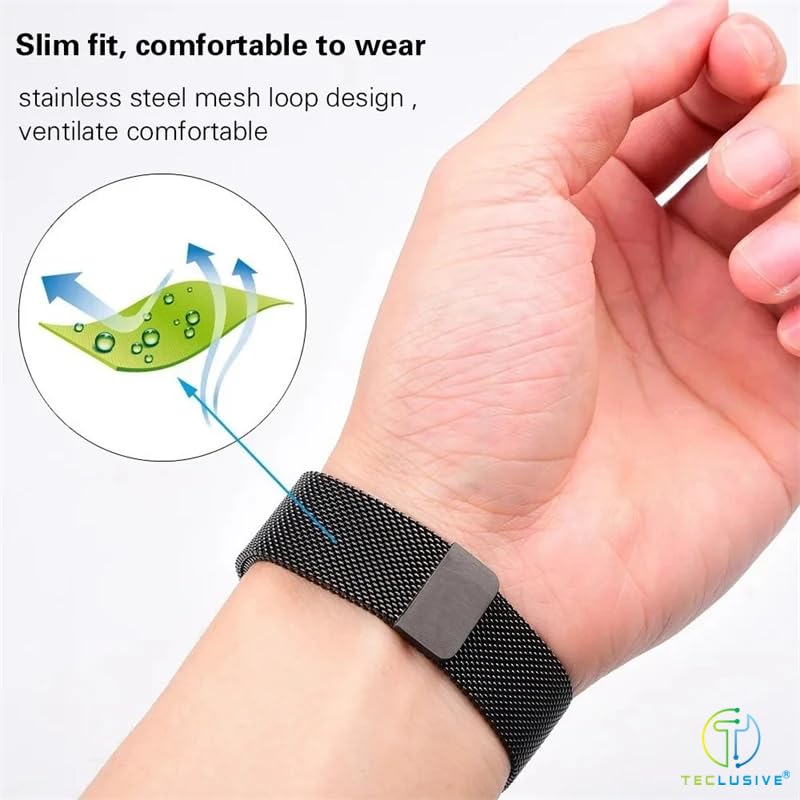 Image of T TECLUSIVE Ultra Luxury Magnetic Metal Chain Strap Band Compatible for Galaxy Watch Ultra | No Gap Adjustable Magnetic Strap for Galaxy Watch Ultra