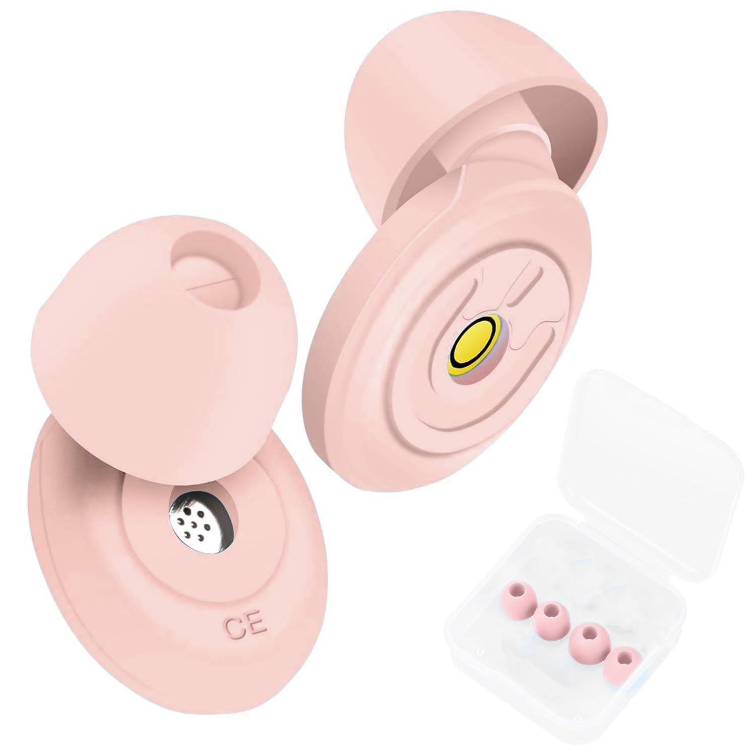 figurine 6 Pcs Earplugs for Noise Cancelling in Office Concentration and Study Environments, Sound Proof Ear Plugs for Travel Accommodation and Meditation Enhancement, Pink Color Earplugs Set-picture-15