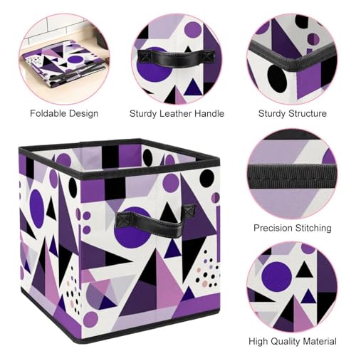 Boîte de rangement pliable pour éliminer le désordre avec style violet