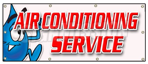 36"x96" AIR Conditioning Service Banner Sign ac Cooling air Cold