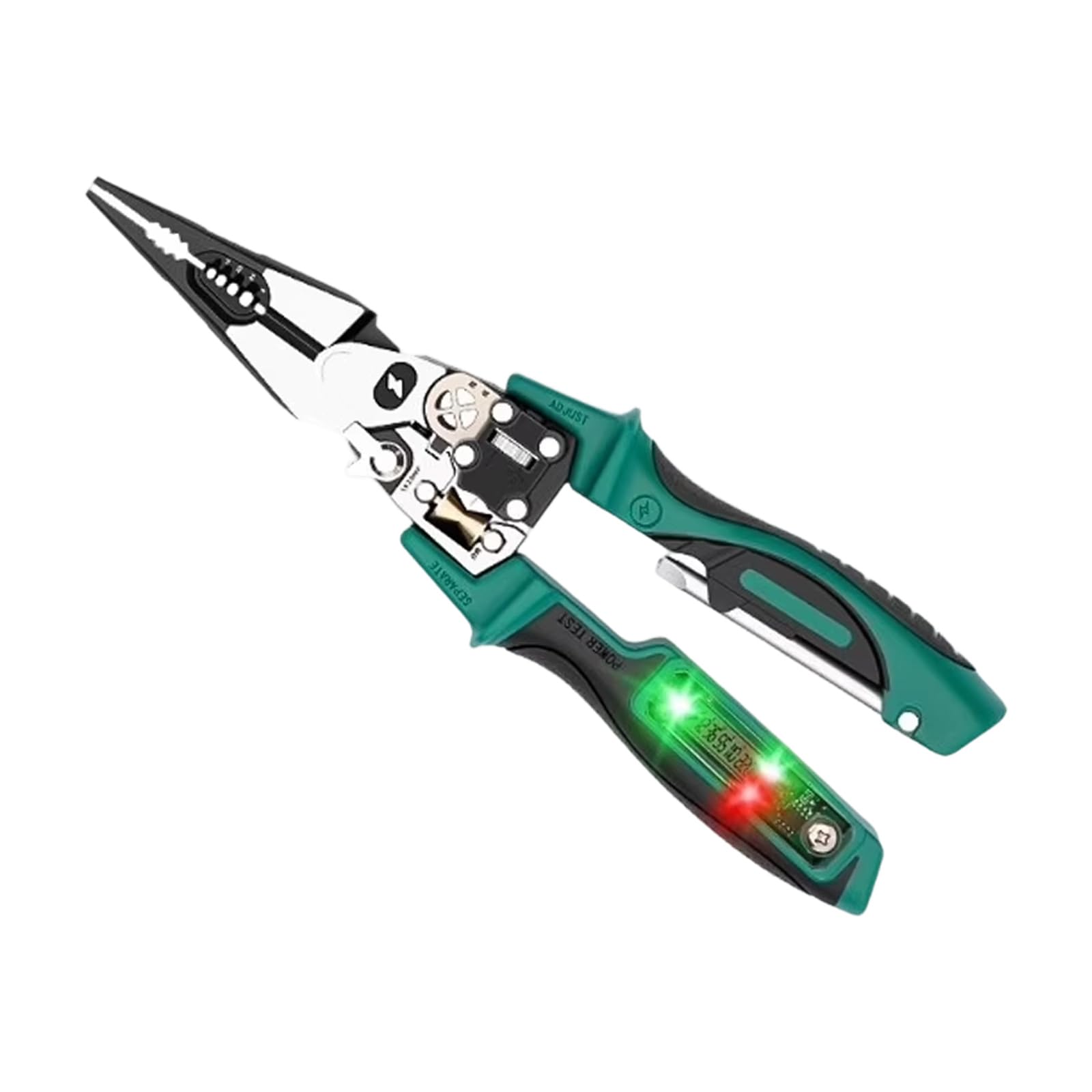 Cazstyk Wire Stripper Wire Stripping Tool With Electricity Tester Cable Cutter With Plier Crimper Splitting Stripper Multipurpose Electrician For Home Portable Electrician
