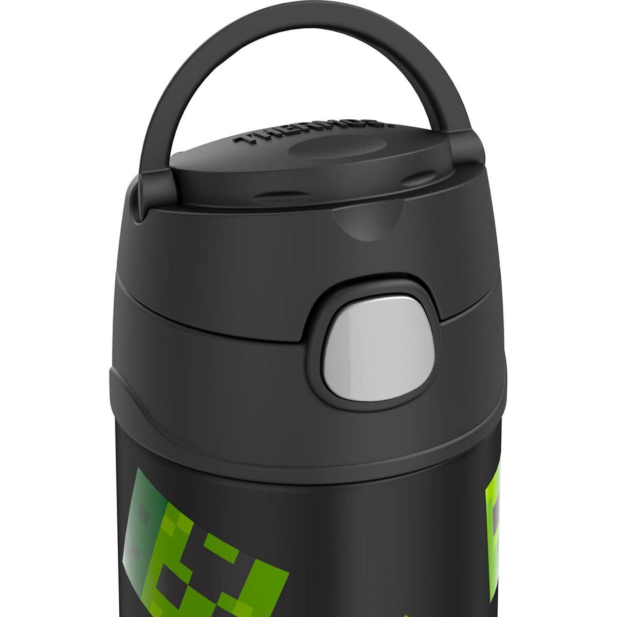 THERMOS FUNTAINER - Botella de acero inoxidable aislada al vacío de 473 ml con tapa de boquilla ancha, color verde