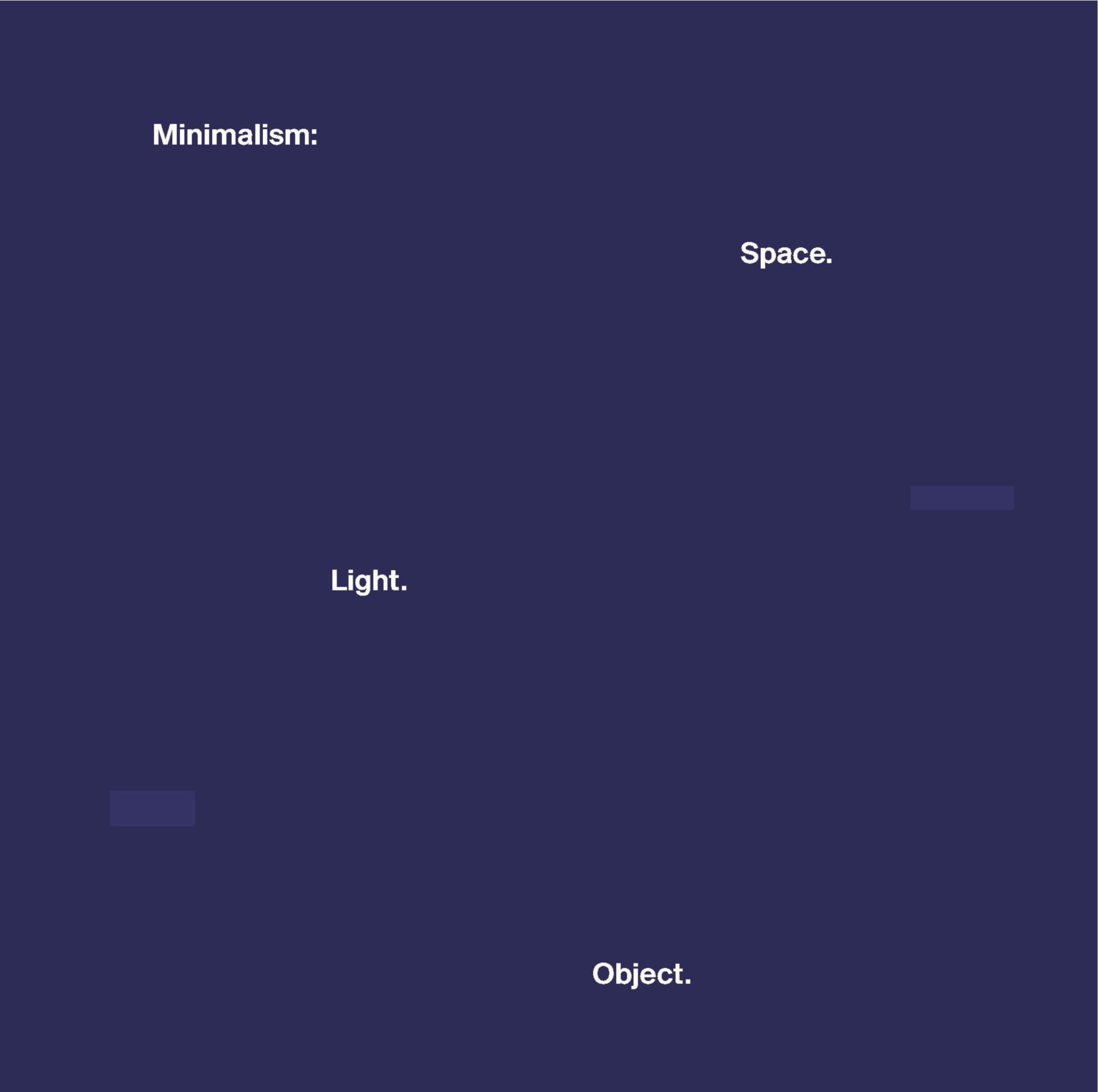 Minimalism Space Light Object album photo architecture moderne