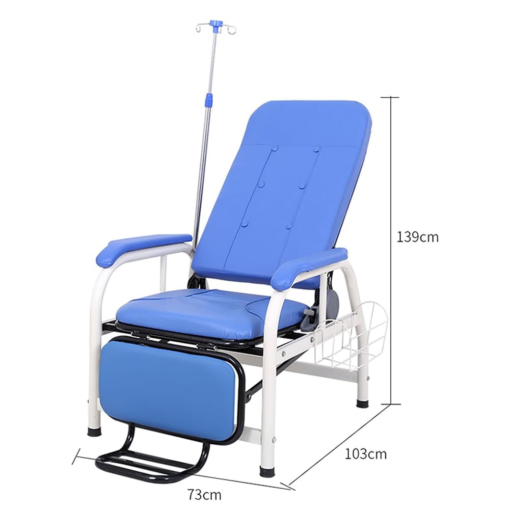 Professioneller Phlebotomie -Stuhl, Liegestütze Rezeptionsstuhl Mit IV -Polständer, Hochleistungsvereinbarung in Infusionsstuhl, Home Care Clinic Patient Chair Stuhl,Normal