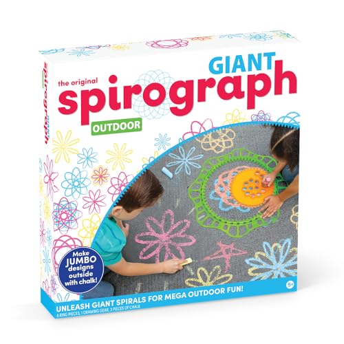 Spirograph Giant Outdoor Jumbo Sidewalk Chalk - Arts and Crafts - Outdoor Activities - Outdoor Toys Kids Toys Art Supplies Craft Supplies Drawing Kit Spiral Art Ages 5+