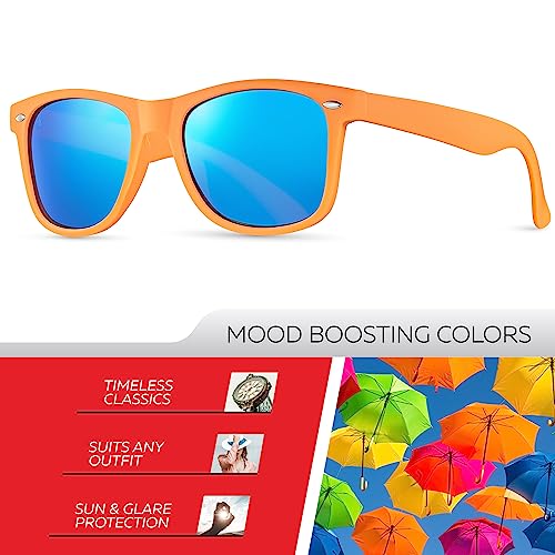 Image of Retro Rewind Polarized Sunglasses for Women Men - UV400 Classic Square Vintage Shades Trendy Unisex Sun Glasses