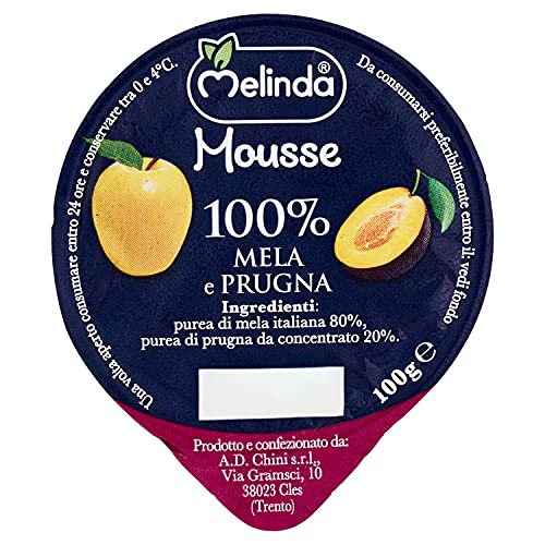 Melinda Mousse Di Mele E Prugne, Confezione da 18