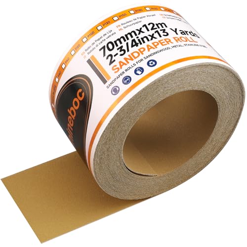 Shinboc Sandpaper Roll 150 Grit, PSA Sand Paper 2-3/4 Inch x 13 Yd