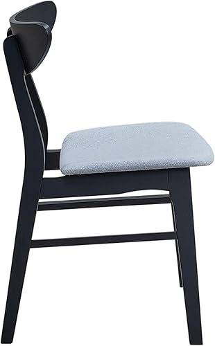 Miniatura 6 de Dining Chairs Set of 2, Modern Soft Upholstered Kitchen Side Chairs with Wooden Frame, Table & Chair Sets for Dining Room, Living Room, Black,Negro