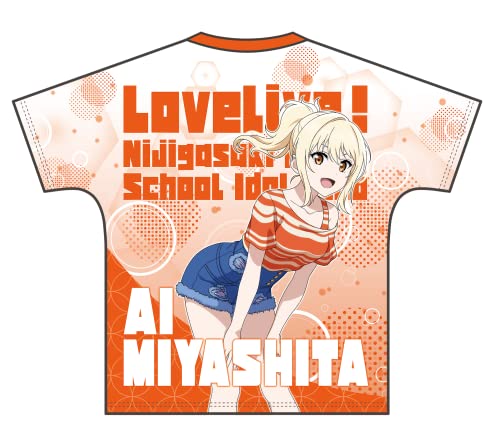 ムービック ラブライブ！虹ヶ咲学園スクールアイドル同好会 フルグラフィックTシャツ 夏服 宮下 愛 約男性用Lサイズ ポリエステル製のサムネイル