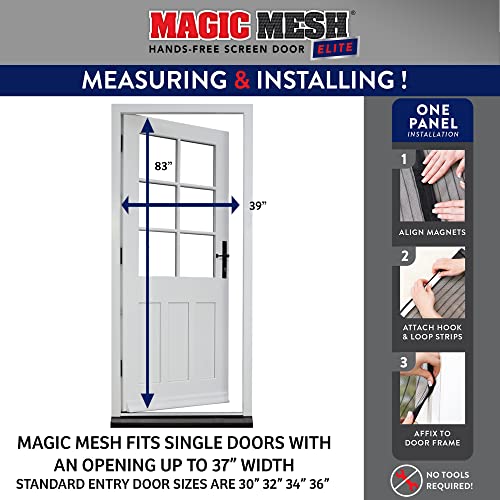 image for Magic Mesh Elite- More Durable Magnetic Screen Door, Reinforced Seam, 