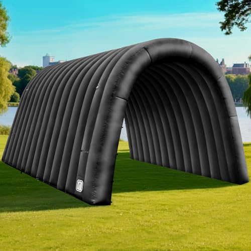 Image of OZIS 16FT Inflatable Tunnel Entrance Sports with Installed Blower Inflatable Football Tunnel Tent Inflatable Entryway for Business Advertising Event Exhibition Promotion(Black,16x10x10ft)