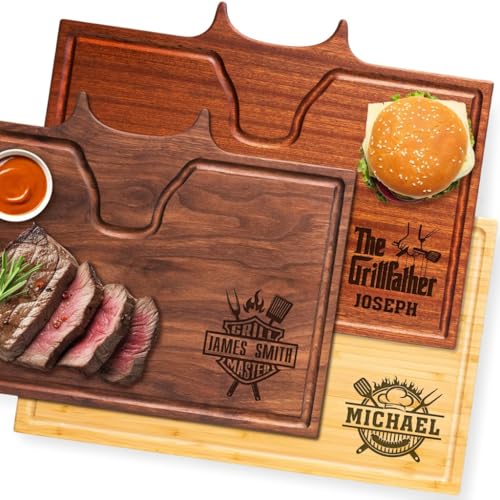 Tabla de Cortar Personalizada Straga Texas BBQ en Madera Grabada – Regalo para Hombres, Padre, Abuelo, Día del Padre, 4 de Julio, Fiesta al Aire Libre y Barbacoas – Hecho en EE.UU. miniatura 1