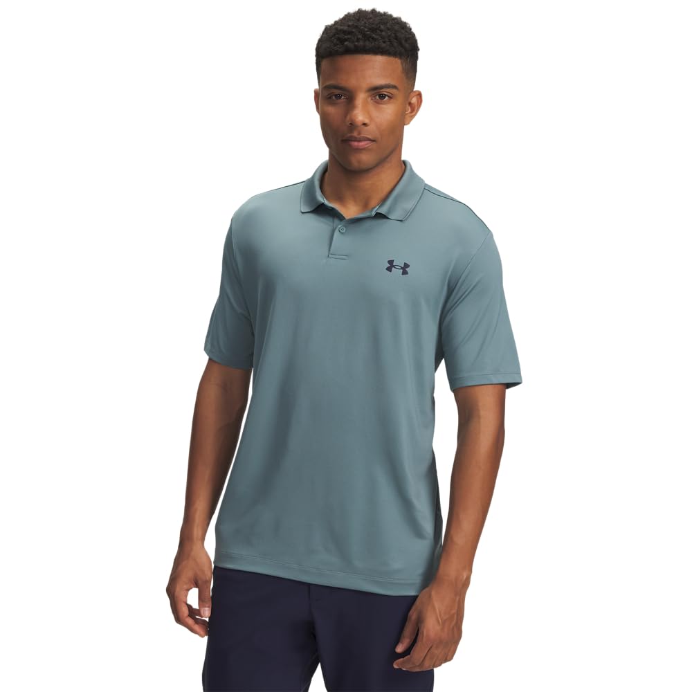 Under Armour Men's Matchplay Polo Shirt, Jasper Blue/Midnight Navy, XXL