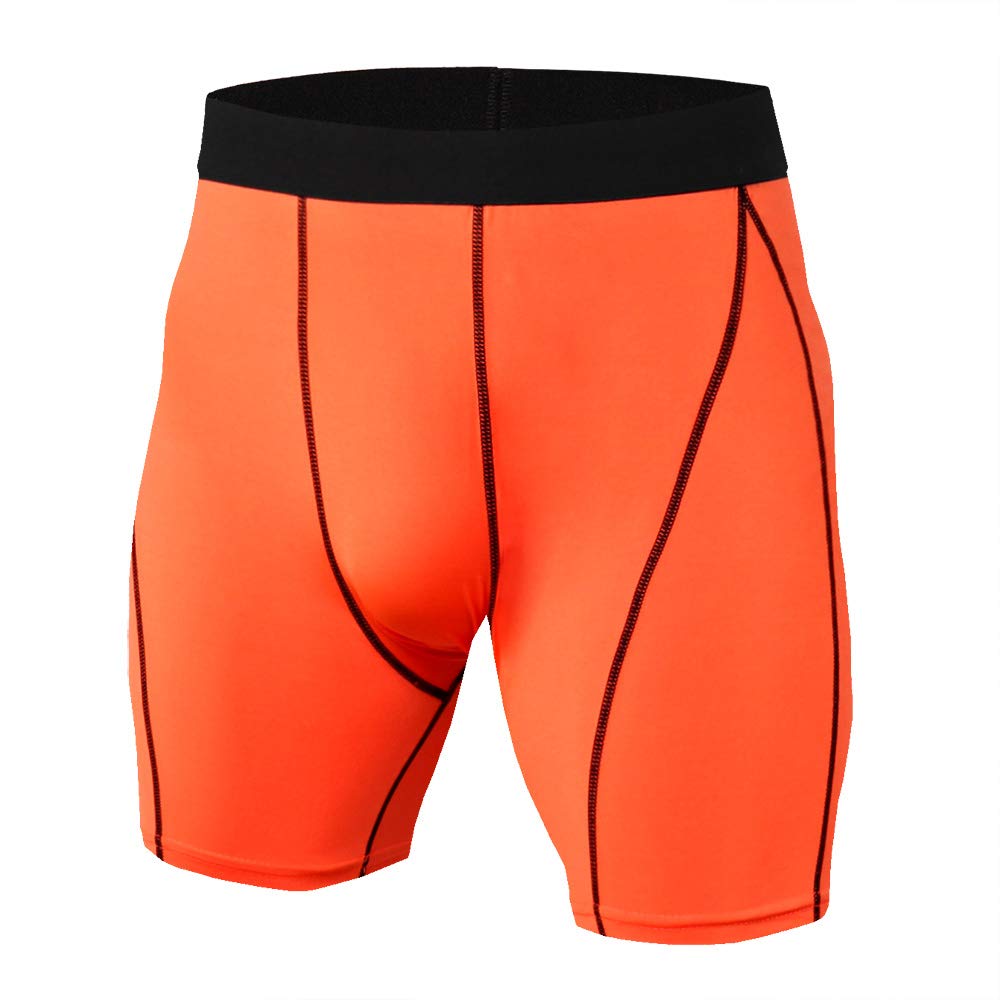 Mens orange compression shorts new arrivals