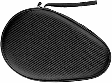 Rintifia Ellipses Ping Pong Paddle Case, Hard Shell Storage Bag For 2 Paddles & 4 Balls, Anti-Drop, Anti-Scratch (Gray