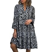 Soerkleid Daen Leicht: Elegant A Linie Sexy Festlich Boho Kleid Blusenkleid Luftig Große