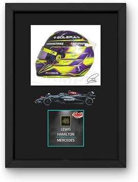 Lap Legends Lewis Hamilton Framed Display Gift with Reproduced Digital Signature 2024 Car