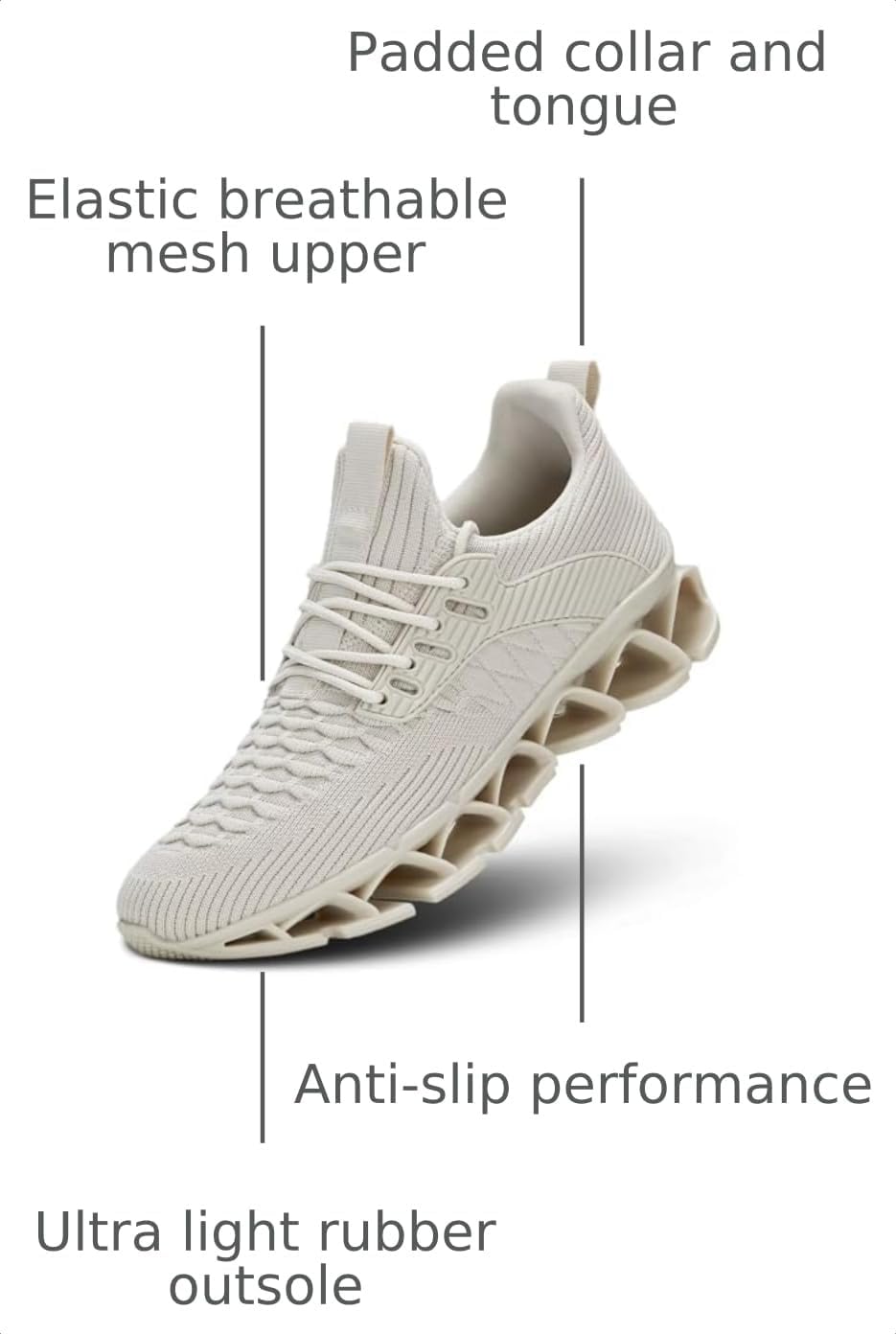 Wrezatro Women's Slip on Walking Running Shoes Blade Tennis Casual Fashion Sneakers Comfort Non Slip Work Sport Athletic Trainer image 3