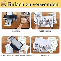 TransOurDream Echte Inkjet Transferfolie,Bügelfolie für helle Textilien,Fuer Hiztepresse,spiegeldrucken,DIN A4X100 Blatt,T-Shirt Papier für helle T-Shirts(D-2-6.0-100) – Ansicht 3