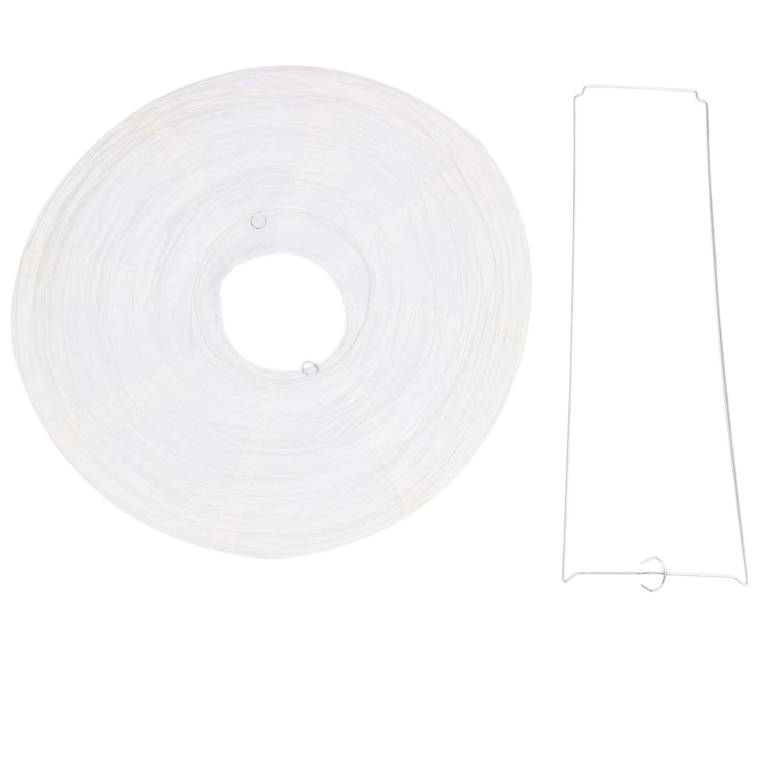 Qiaohome 1 x Chinese Japanese Paper Lantern Lampshade for Wedding, 40cm(16") Creamy-White
