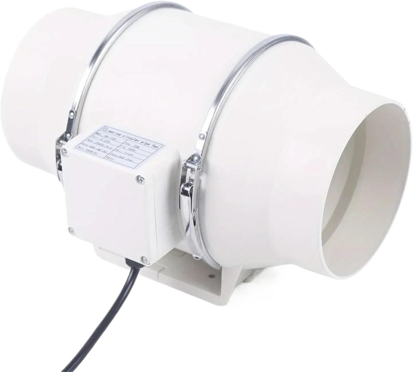 4'' 5'' 6" Inline Duct Fan Ventilation Exhaust Blower Fans Quiet for Ducting