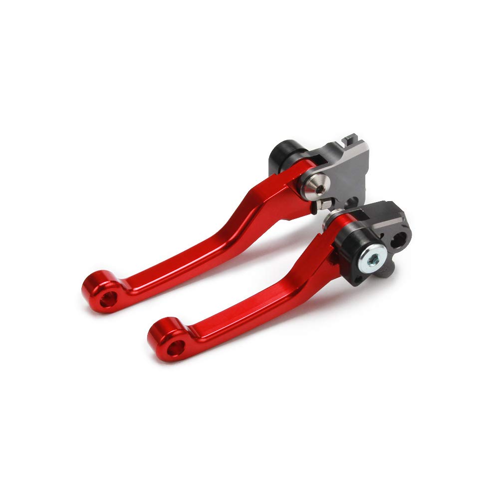 Leva del Freno del Motociclo Set di Leve della Frizione e pedane Pedali in Alluminio per CR125 CR250 CRF 250 CRF 450 Rosso