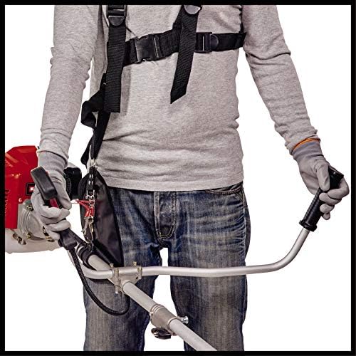 Einhell GC-BC 52 I AS Petrol Brush Cutter -- Powerful 1500W 2-in-1 Grass Trimmer and Scythe, 2-Stoke Engine, Metal Blades, 255/420mm Cutting Width, Bump Fed Spool -- Petrol Strimmer With Harness