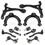 KAX 12pcs Lower Upper Control Arm Tie Rod Suspension Kit Compatible With 2003-2007 Accord (Exclude 2