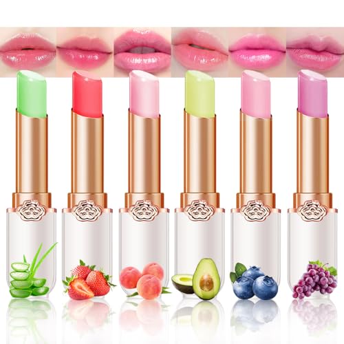 BINGBRUSH Peach Color Changing Lipstick,Lip Stain Long Lasting waterproof color