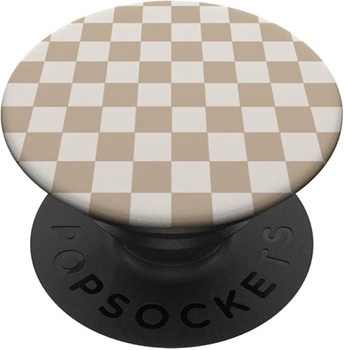 PopSockets PopGrip con patrón clásico a cuadros de vainilla y crema vintage