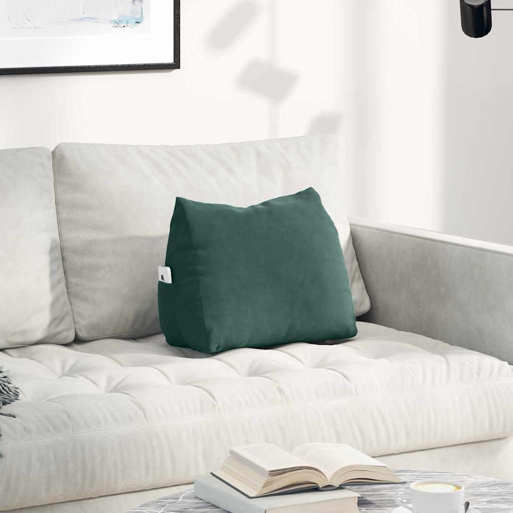 Cuscino per lo schienale in velluto a coste, 45 x 20 x 35 cm, ergonomico, rimovibile, lavabile, traspirante, per divano, sedia da ufficio, letto e ufficio, antiscivolo, con stabile supporto