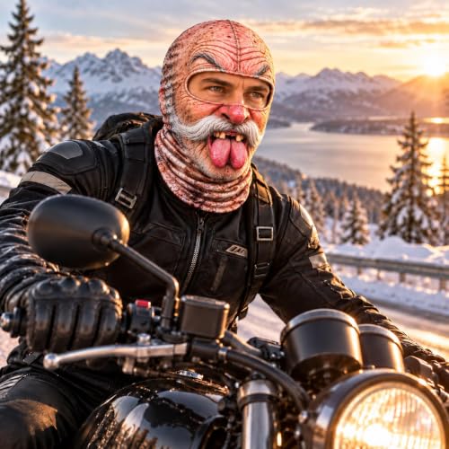 Christmas Masks for Adults 3D Realistic Funny Warm Velvet Old Man Mask - image 5