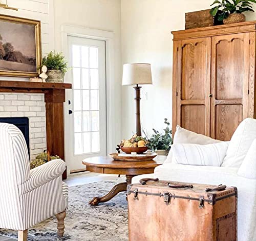 Hauteloom Sunnyside Rustic Farmhouse Living Room Bedroom Dining Room Area Rug - Persian Style - Traditional Floral Look - Grey, Beige, Light Brown, Cream, Black - 5'3" X 7'3" #TOP1