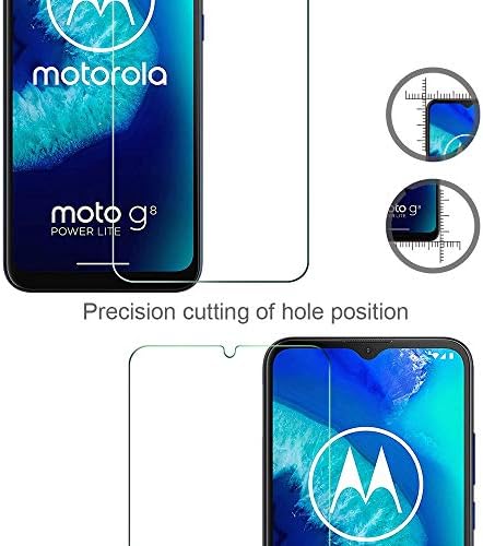 TQmate 2Pack Screen Protector for Motorola Moto G8 Power Lite, Tempered Glass, Anti Scratch, 9H Hardness, Easy to install film