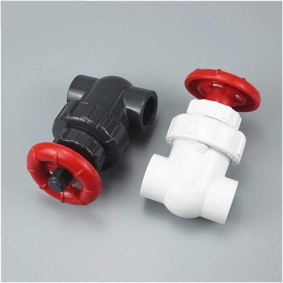 DOLUNTO Needle Valve 1PC UPVC I.D 20/25/32/40mm Gate Valve Precision Flow Control PVC Sluice Valve Garden Irrigation Aquarium PVC Valve (Specification : Inner Dia20mm(DN15), Voltage : White)