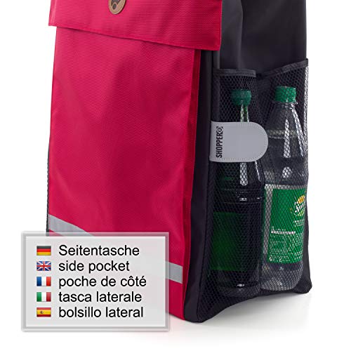 Andersen Shopper Royal XXL Sondermodell Alu klappbar mit Luftreifen Ø 25 cm und 61 Liter Tasche Martje rot – Bild 4