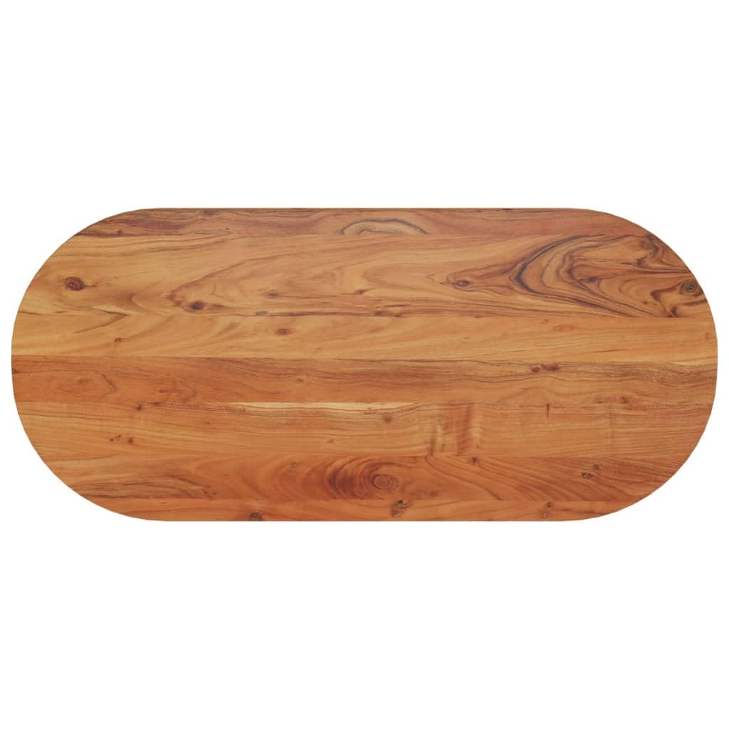 vidaXL Tablero de Mesa Ovalado Madera Maciza de Acacia 110x50x2,5 cm (370087)