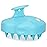 FREATECH Massager Shampoo Brush with Soft Silicone Bristles for Scalp Care, Shower Hair Scalp Scrubber Exfoliator for Dandruff Removal and Hair Growth, Wet & Dry for Men, Women and Kids, Light Blue