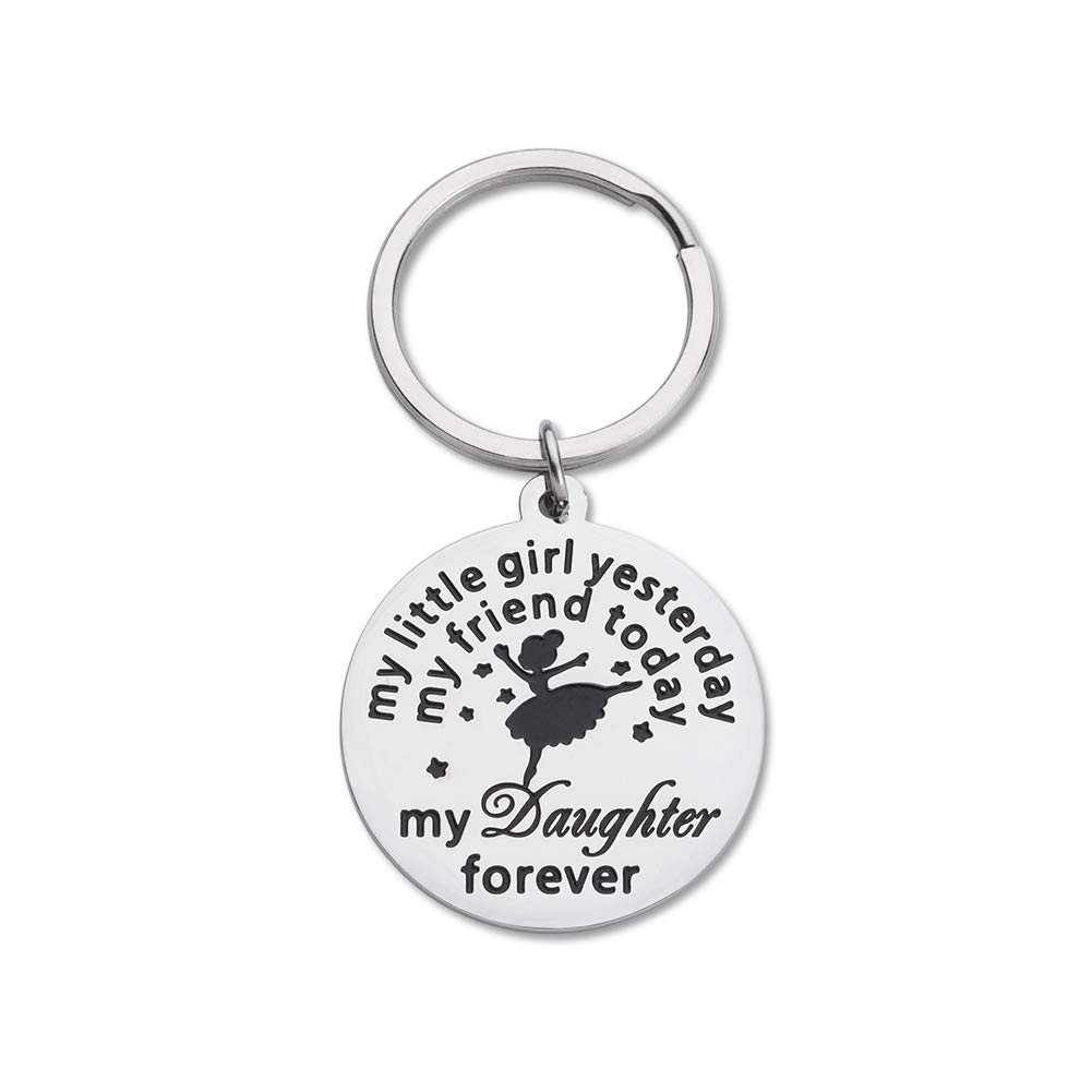 Fleure Esme My Little Girl Yesterday Printed Mom Dad To Daughter Keychain