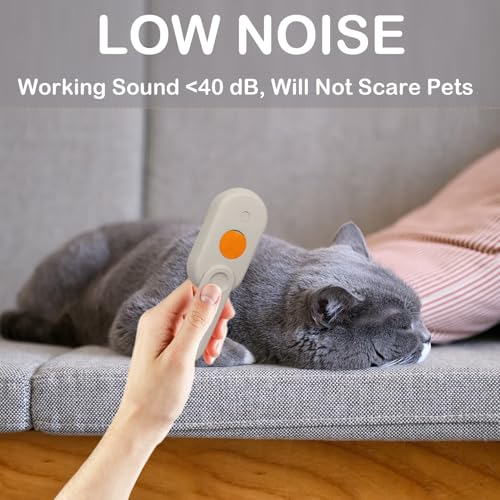 Image of Steam Brush 4 in 1 for Shedding, iRboWou Rechargeable Cat Brush with Steam, Anti-Static for Pet Massage, Cleaning, Shedding and Combing- Cream