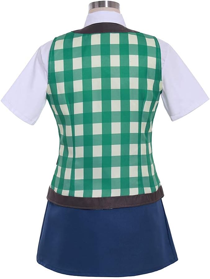 Saniplaycos Women's Animal Isabelle Cosplay Costume Isabelle Green Summer Outfits Uniform for Halloween