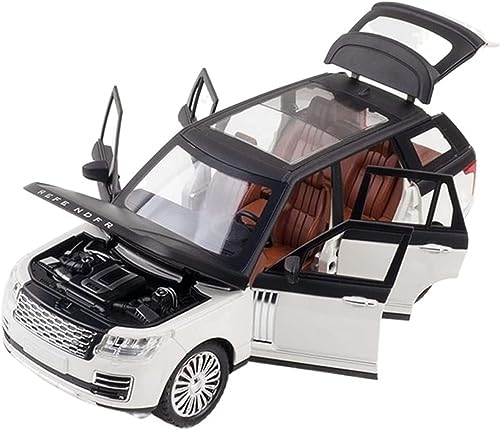 Image of Invite Enterprise Exclusive Alloy Metal Pull Back Die-Cast Car 1:24 Big Range Rover Refender Toy Car Diecast Metal Pullback Toy Car With Openable 6 Doors,Light Music Boys Gifts Toys(Refender-White)