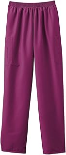 White Swan Fundamentals Uniforms Unisex 5 Pocket Scrub Pant (Wine, X-Small Tall)