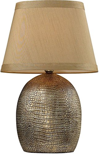 Gilead LED Table Lamp with Alligator Texture Base in Meknes Bronze