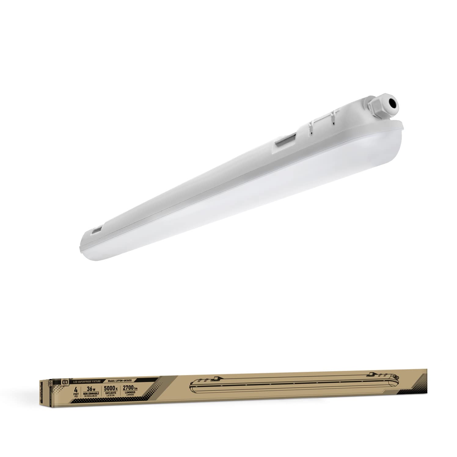 Buy LLT 4FT LED Vapor Tight Light Fixture 36W, Indoor Outdoor