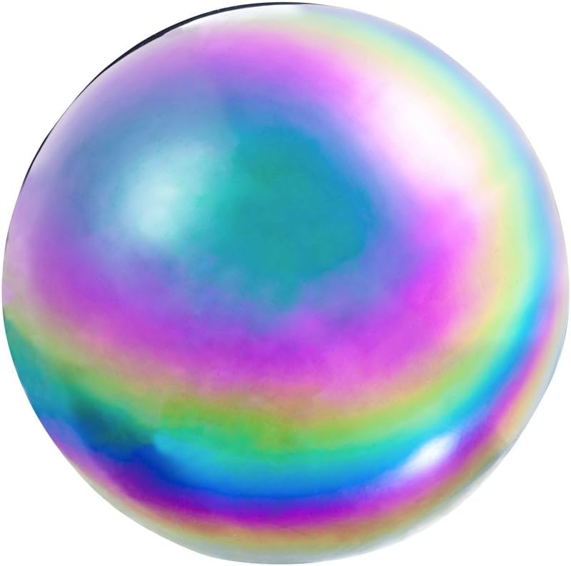 Evergreen Garden Mosaic Glass Gazing Ball (Oil Slick Stainless Steel)