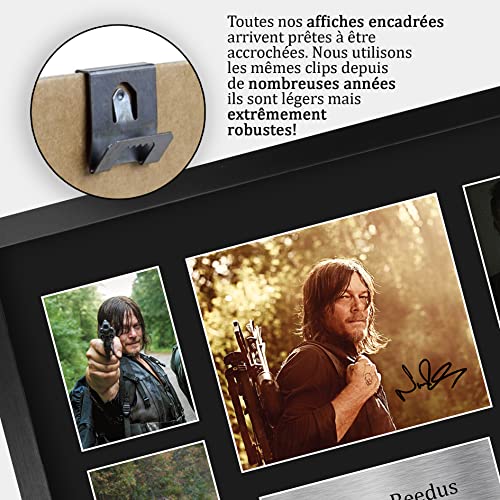 Impression Norman Reedus Walking Dead autographe A3 sous cadre - 6